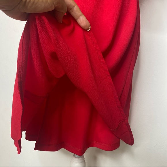 Flowy, fun, RED Scarlet Holiday Party Dress • Size 12 • London Times  NWT - Picture 9 of 13